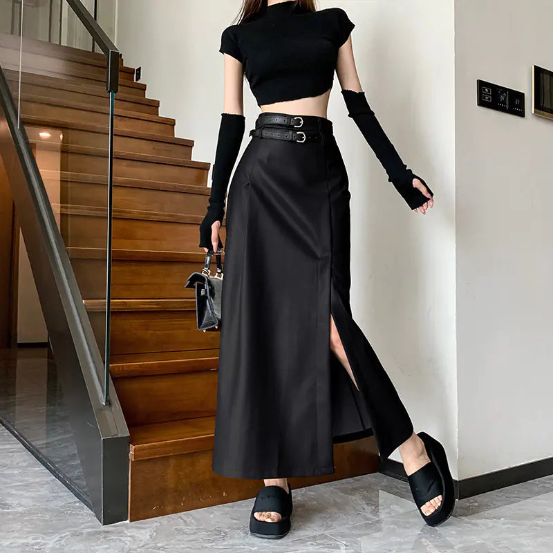 PU Leather Skirt